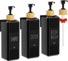 3 Chamber Wall Mount Shampoo and Conditioner Dispenser for Bathroom with Pump
