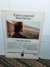1989 Upjohn Hair Loss See Your Doctor Original Print Ad Vintage 80s