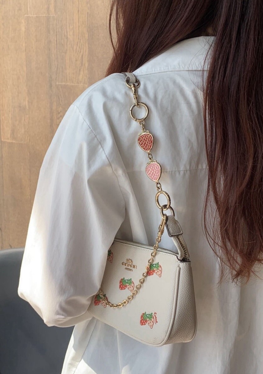 NWT coach Nolita 15 With Strawberry Print CB608+Free chain | eBay