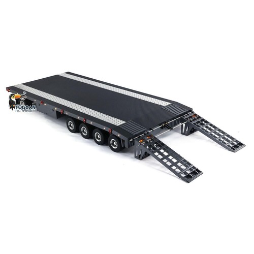 Metal 6-Axle Full Trailer for 1/10 1/8 1/7 RC Car 1/14 1/12 Tractor Truck Light - Picture 4 of 16