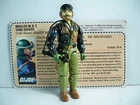 K23i00147 HEAVY METAL W/ ORIGINAL MIC & FILE CARD 1985 GI JOE COMPLETE FIGURE