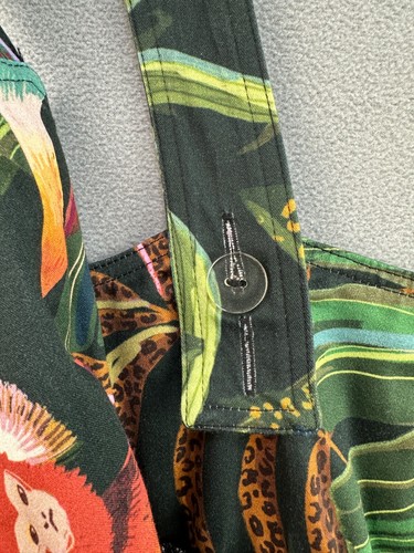 Tuta Farm Rio scimmie cropped XS zip davanti collo quadrato tasche cotone giungla - Foto 17 di 17