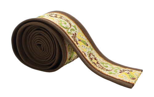 DIOLEN Tie Men's 133 X 4.5 CM Square Wool Blend Paisley Embroidered - Picture 2 of 7