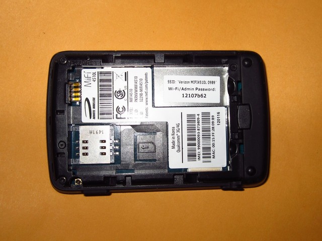 Verizon MiFi 4510L 4G - Mobile Hotspot Router WiFi Modem - With Back