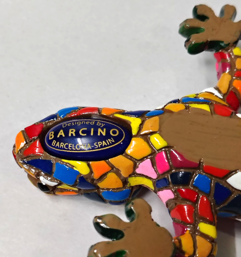 Barcino Colorful Mosaic Gecko Salamander Lizard Wall Art Hanging - Picture 7 of 7