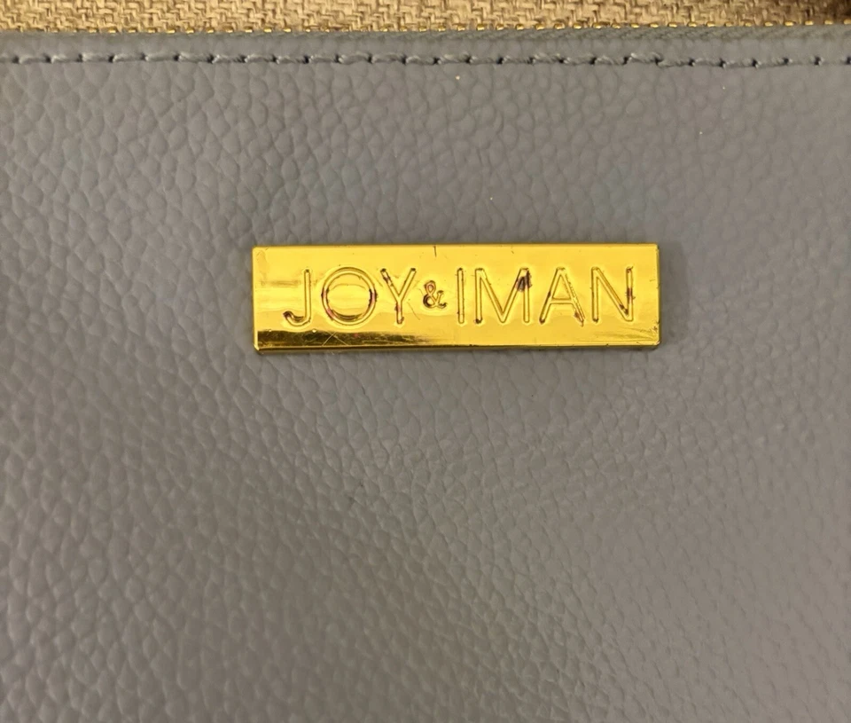 Bolso Bandolera Joy & Iman Pequeño Cuero Guijarro/Cartera Azul Periwinkle Foto 2 de 4