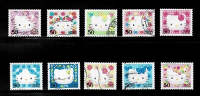未使用多数 Hello Kitty Girls Stamp 色は4種類2009 s-l400.jpg