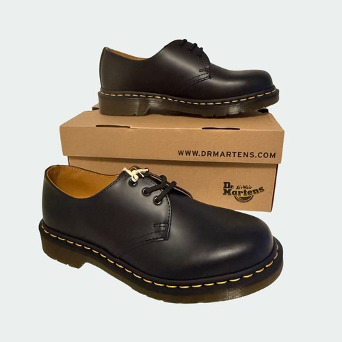 NEW Dr Martens Women Leather Derby Shoes Sz 8 AirWair Sole Y2K Goth Moto Biker