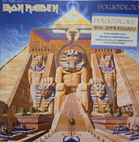Iron Maiden Powerslave LP Album Vinyl record 40th Anniversary Zoetrope 2024 rock - Picture 2 of 12