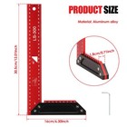 Woodworking L Shaped Measuring Ruler 12 Inch Portable Aluminum Alloy swfkk