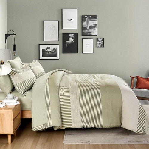 Green Comforter for Summer,Full Size Olive Green Comforter Sets for Girls&Boy... - Picture 2 of 7