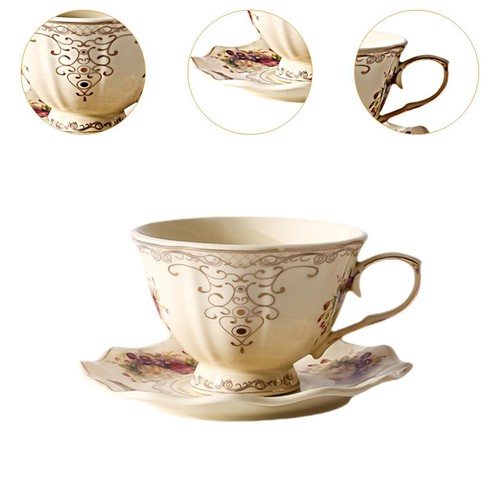 Porzellantasse und Untertassen-Set, 250 ml, Teetasse und Untertasse, - Picture 5 of 7