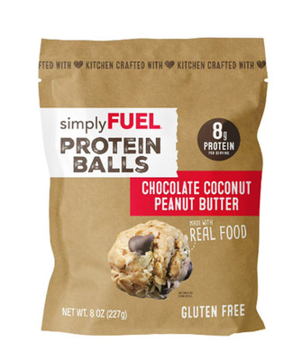 simplyFUEL Protein Balls Chocolate Coconut Peanut Butter 8oz