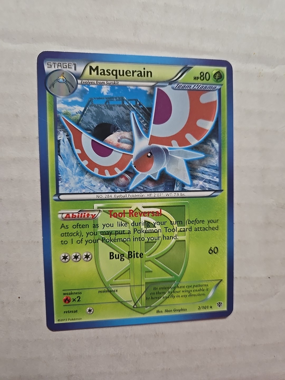 Masquerain (Team Plasma) 2/101 Plasma Blast Regular - Pokemon TCG