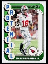 2024 Score #16 Marvin Harrison Jr. Arizona Cardinals Protential Red
