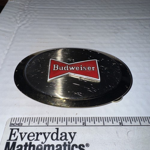 Budweiser Beer Gold Belt Buckle Vintage Rare Fast Free Shipping - Picture 3 of 8