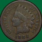1888 Indian Head Cent Good G Coin #35348
