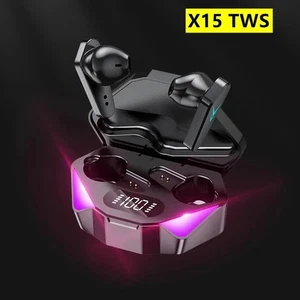 X15 Jeu Bluetooth sans fil 5.3 Casque TWS Ecouteurs Ecouteurs Écouteurs stéréo