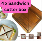 4 pcs-New Wooden Sandwich Cutter Box /Bread Cutter Mold/layer bread/sandwich Box