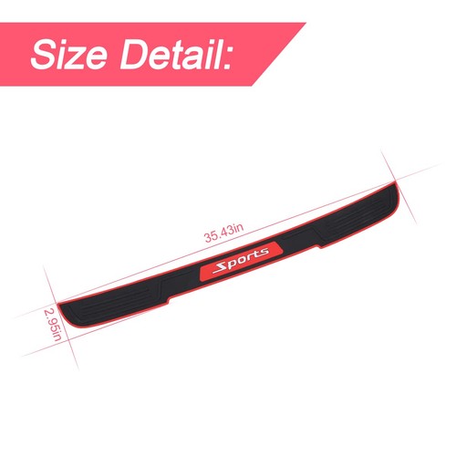 Rear Bumper Guard Protector for Car, Universal Black Rubber Scratch-Resistant... - Picture 2 of 7