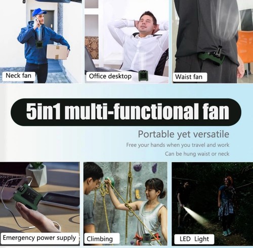 Upgraded 10000Mah Waist Clip Portable Personal Body Fan Powerful Up to 40Hrs NEW - Picture 10 of 12