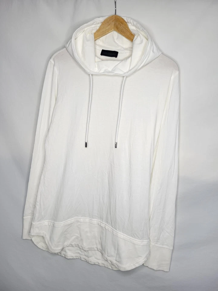 Sudadera con capucha larga Diesel negra dorada para mujer talla XL blanca Foto 3 de 4