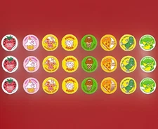 🔥Lot of 24, Trend 80's Retro Scratch and Sniff Stickers, 8 Styles, 3 of Each