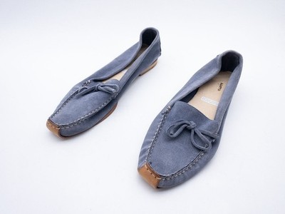 LLOYD Damen Ballerina Slipper Schlupfschuhe Leder Blau Gr. 42 EU Art. 39185-30