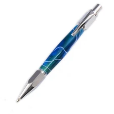 Hexagonal Click Pen Kit, Chrome Finish, Single Kit, Legacy Woodturning