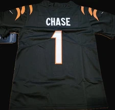 Youth size S-XL #1 ja'marr chase  cincinnati bengals nwt Stitched Jersey