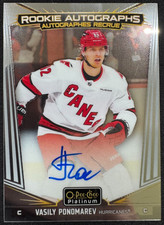 2024-25 O-Pee-Chee Platinum #R-VP Vasily Ponomarev Rookie Auto - Hurricanes