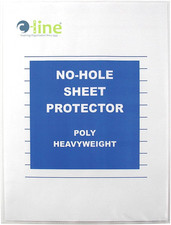 Top Loading Heavyweight Poly No-Hole Sheet Protectors, 8.5 X 11 Inches,