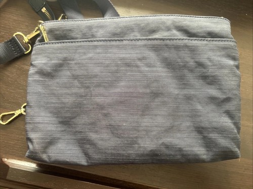 Kipling Tessa Small Convertible Crossbody Nylon Reisetasche Navy Blau Gold Reißverschlüsse! - Bild 2 von 4