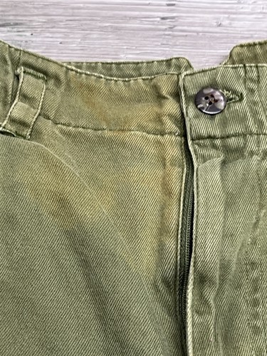 Kikomo Shorts Womens 5/6 Green High Waist Cotton Pleated Relaxed Summer Cuffed - Picture 3 of 7