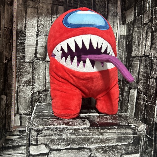 AMONG US~Red Imposter Plush 10” Bendable Purple Tongue New Without Box - Picture 2 of 9