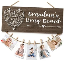 Grandma's Brag Board Grandma Gifts, Christmas Gifts for Grandma Walnut Brown