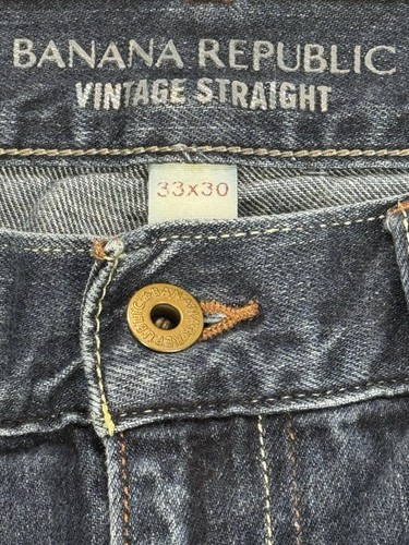 Banana Republic SelvedgeVintage Straight Jeans Men 33x30 Denim Stretch 778897-00 - Picture 2 of 13