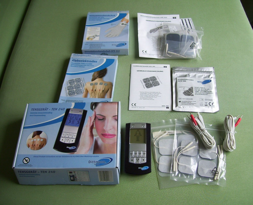 Dittmann Tensgerät TEN 240 Ersatzteile Klebeelektroden Stimulationshandschuh - Bild 2 von 7