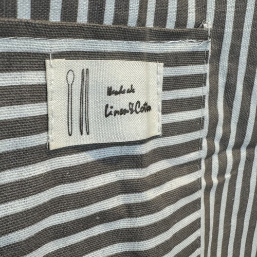 Tan And Ivory Striped Linen And Cotton Apron Cooking - Picture 2 of 4