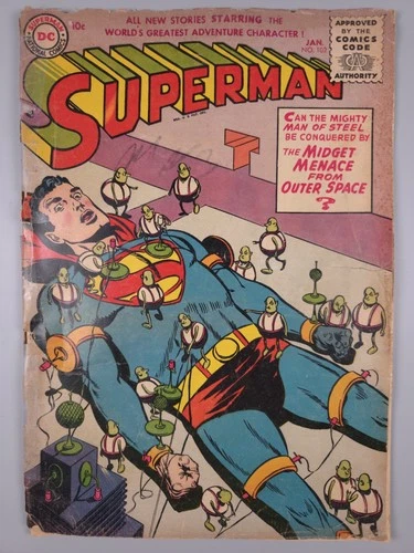 Superman Superman 102 Late Golden Age Vintage DC Comic 1956 FR-PR Midget Menace