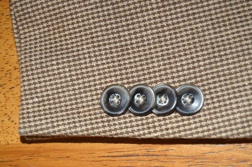 Jos A Bank New Traditions 44R Linen & cotton brown 2 vent summer sport coat y7j1 - Picture 4 of 6