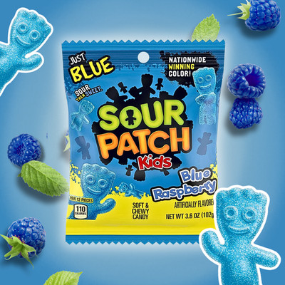 Sour Patch Kids Blue Raspberry   Saure Fruchtgummis mit Blaubeer-Geschmack | 102