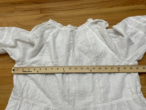 Abito J. Jill donna L bianco 100% cotone cambio casual minimalista Cottagecore - Foto 5 di 12