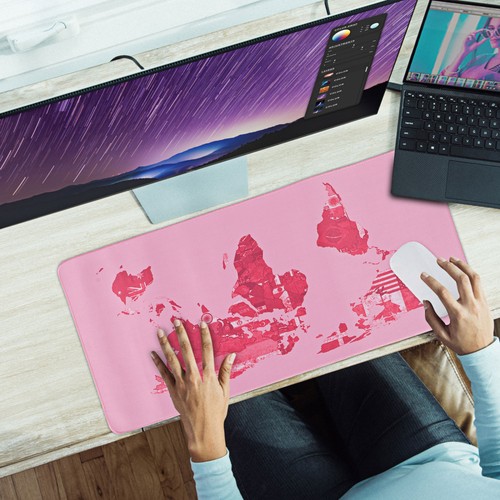 Desk Pad Protector Rubber Desk Pad for Keyboard and Mouse for Office and Home - 第 2/11 張圖片