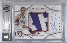 BAS 2012-13 Panini Immaculate Chinese Red 24/25 Jimmer Fredette Patch Auto 3c7