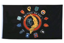 3x5 Vietnam Veteran Our Cause Was Just Black Polyester Flag 3'x5' Banner (EE)