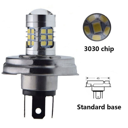 R2 P45T 6V/12V LED Hi Beam Motorcycle Moped Headlight Bulb White high beam - Picture 6 of 10