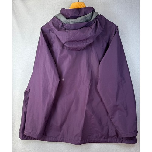 Eddie Bauer WeatherEdge Purple Rain Coat Hooded Jacket Women's 3X Windbreaker - Picture 4 of 12