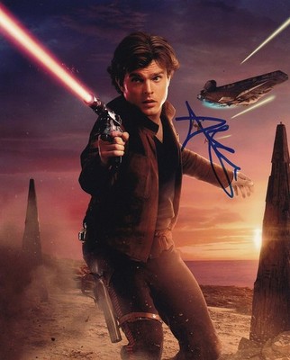 ALDEN EHRENREICH signed Autogramm 20x25cm STAR WARS in Person autograph ACOA