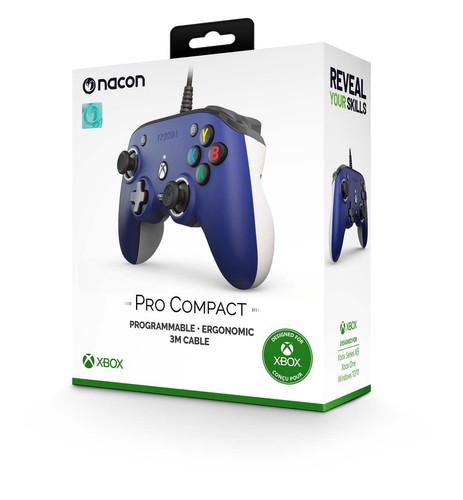 Nacon Offizielle Xbox Series Pro Compact Controller, Farbe: Blau.